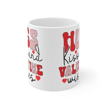 Valentine's Day Mug - Hugs, Kisses, and Wishes - 11oz Coffee Cup - Image 2