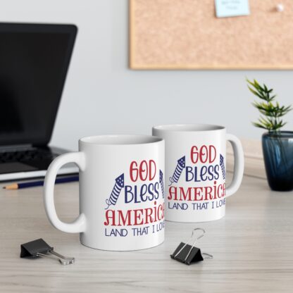 Patriotic 11oz Mug - "God Bless America" Design