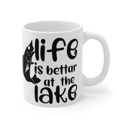 Life is Better at the Lake Mug - 11oz Fishing Coffee Cup for Nature Lovers - Image 4