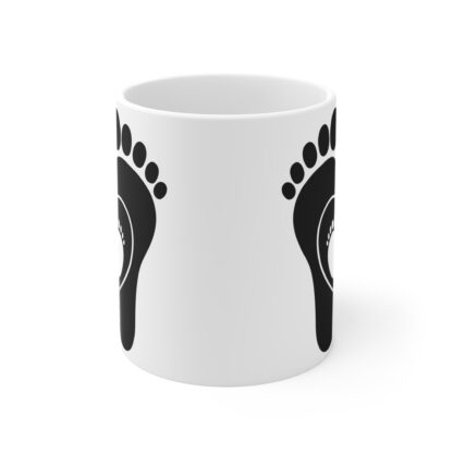 Baby Feet with Heart Containing Baby Feet | White Ceramic Mug 11oz - Image 2