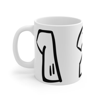 1-2-3 Numeric White Ceramic Mug 11oz - Image 3