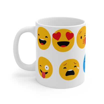 Multi-Emojis | White Ceramic 11oz Mug - Image 2
