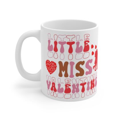 Cute Little Miss Valentine Mug - 11oz Love Gift for Kids - Image 3