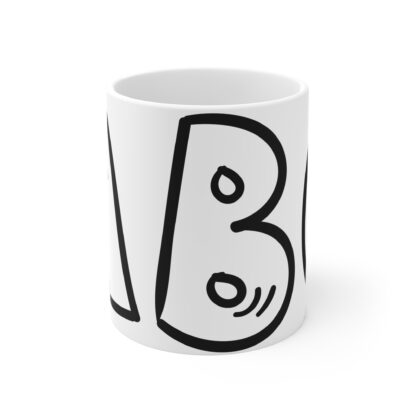 A-B-C White Ceramic Mug 11oz - Image 2
