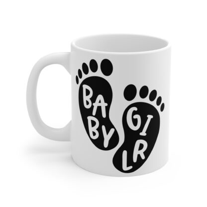 Baby Girl Feet | White Ceramic Mug 11oz - Image 3