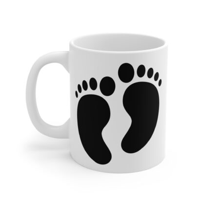 Baby Foot Prints | Ceramic White Mug 11oz - Image 3