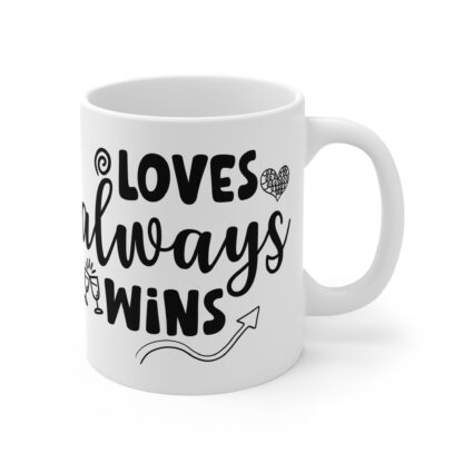 Inspirational Love Wins Mug - 11oz Coffee Cup for Celebrations & Gifts - Image 4