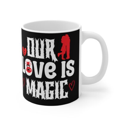 Our Love Is Magic Mug - Black 11oz Coffee Cup for Couples - Image 4