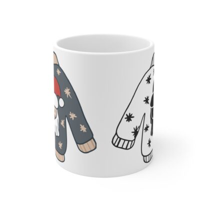 Cute Christmas Sweater Mug - 11oz Holiday Coffee Cup - Image 2