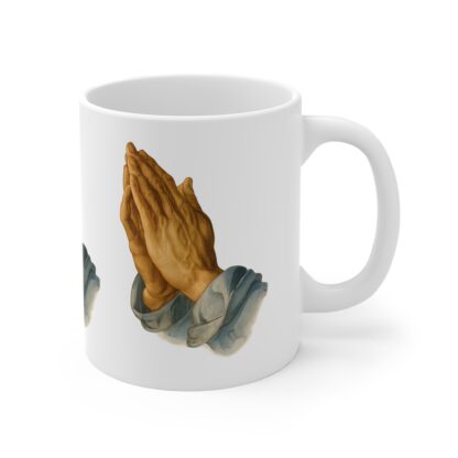 Artistic Prayer Hands 11oz Mug - Perfect for Spiritual Reflection - Image 4