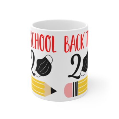 Mug Back to School Retro 2020 Yellow Pencil 11oz - Image 2