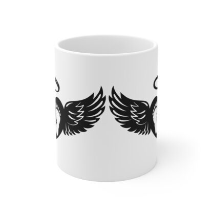 Baby Feet Wings with Halo | White Ceramic Mug 11oz - Image 2