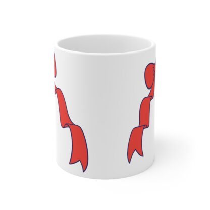 Red Ribbons | White Ceramic Mug 11oz - Image 2