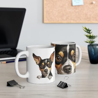 Rat Terrier Cute Puppy Mug - Adorable Dog Design - Perfect for Pet Lovers