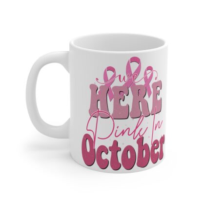 Cute Pink October Awareness Mug - Perfect for Fall Celebrations - Image 3
