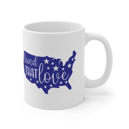 11oz Love & Stars Mug - 'Land That Love' Design for Nostalgic Coffee Lovers - Image 4