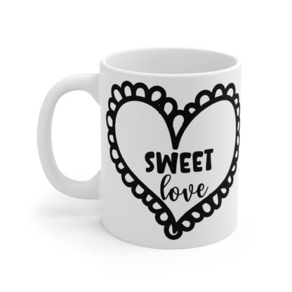 Sweet Love Heart Mug - 11oz Coffee Cup for Romantic Moments - Image 3