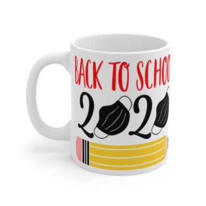 Mug Back to School Retro 2020 Yellow Pencil 11oz - Image 3