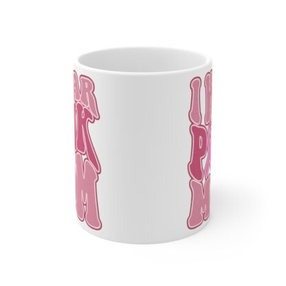 I Wear Pink Mom 11oz Mug - Supportive Breast Cancer Awareness Coffee Cup - Image 2