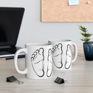 Baby Feet Black | White Ceramic Mug 11oz