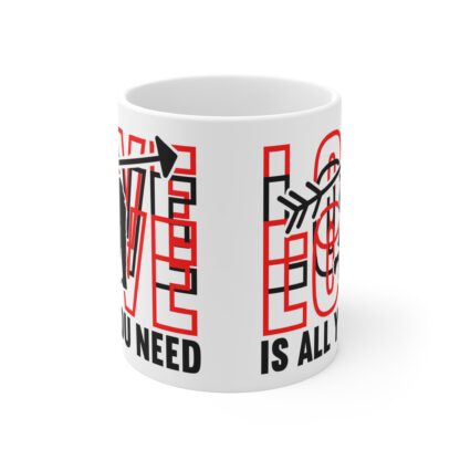Love Is All You Need Mug - 11oz Coffee Cup for Couples & Valentine’s Day - Image 2