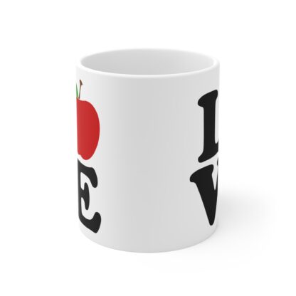 Love Apple Design Mug - 11oz Coffee Cup for Graduates - Image 2