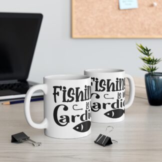 Fishing Is My Cardio Mug - 11oz Coffee Cup for Fishing Lovers