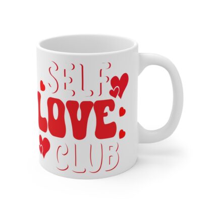 Self Love Club | White Ceramic Mug 11oz - Image 4
