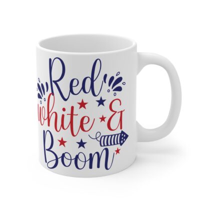 Red, White & Boom 11oz Mug - Festive Coffee Cup for July 4th Celebrations - Image 4