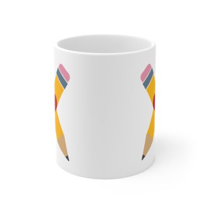Creative Pencil Heart Mug 11oz - Perfect Gift for Teachers & Students - Image 2