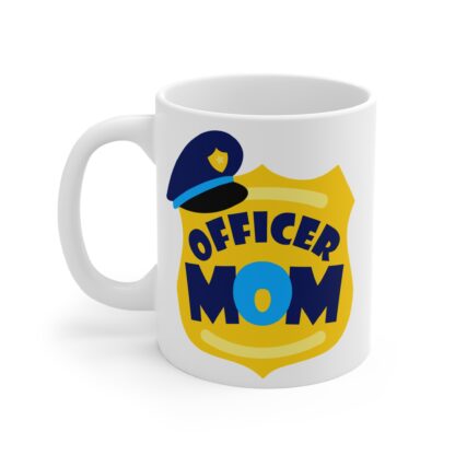 Office Mom Badge & Hat | White Ceramic Mug 11oz - Image 3