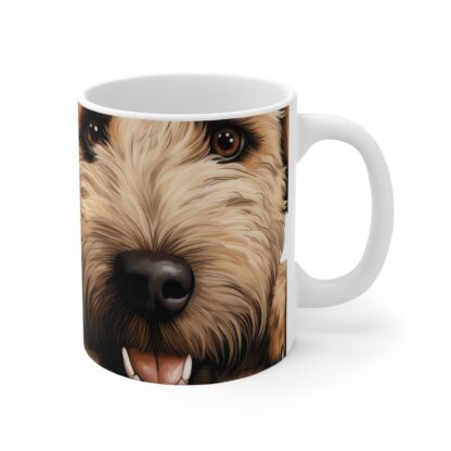 Soft Coated Wheaton Terrier 11 oz mugs, perfect for dog lovers to enjoy their favorite hot beverages with a cute design. - Image 4