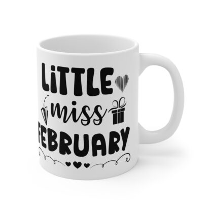 Little Miss February Mug - 11oz Gift for February Birthdays - Image 4