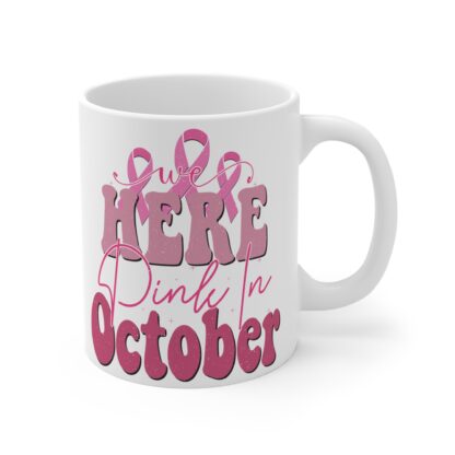 Cute Pink October Awareness Mug - Perfect for Fall Celebrations - Image 4