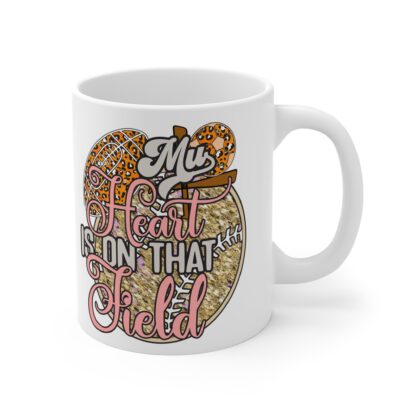 Baseball Love Mug - My Heart is on that Field - Image 4