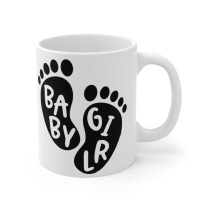 Baby Girl Feet | White Ceramic Mug 11oz - Image 4