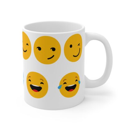 Multi-Emojis | White Ceramic 11oz Mug - Image 3