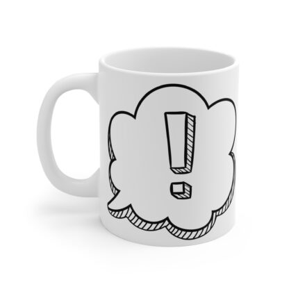 Exclaimation Mark in a Speech Bubble | White Ceramic Mug 11oz - Image 3
