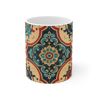 Bohemian Tile Patterns Mug - 11oz Decorative Coffee Cup for Home or Office - Image 2