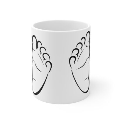 Baby Feet Black | White Ceramic Mug 11oz - Image 2
