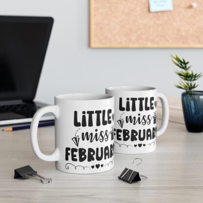 Little Miss February Mug - 11oz Gift for February Birthdays