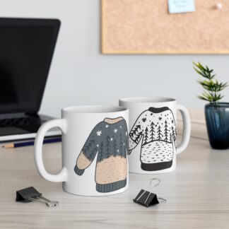 Cozy Sweater Mug - 11oz Holiday Coffee Cup with Winter Design