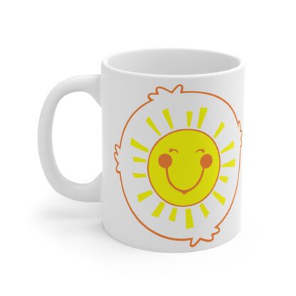 Sunshine Smiley Face | White Ceramic Mug 11oz - Image 3