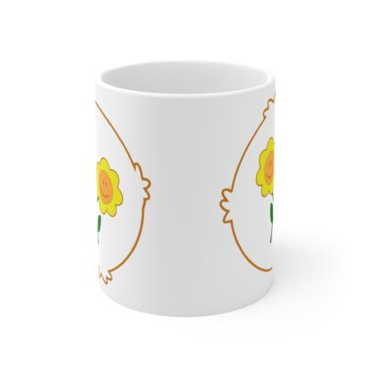 Yellow Flowers | White Ceramic Mug 11oz - Image 2