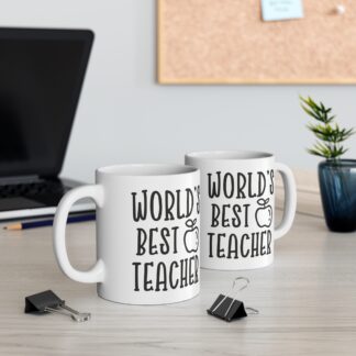 World's Best Teacher Mug | Perfect Gift for Educators, Teacher Appreciation, Back to School, Graduation, or Staff Party