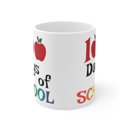 100 Days of School Mug - Fun Apple Design for Teachers and Students - Image 2