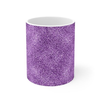 Purple Glitter 11oz Coffee Mug - Sparkling Drinkware for Parties & Gifts - Image 2