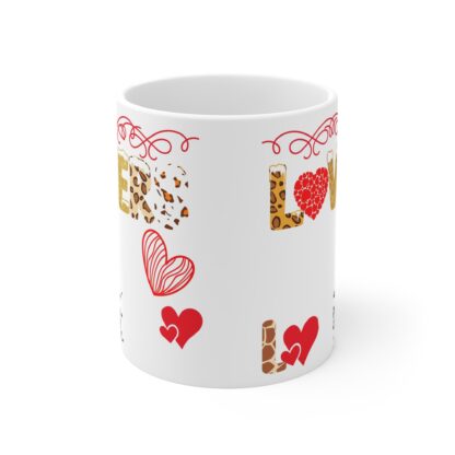 Valentine's Day Love Mug - 11oz Ceramic Coffee Cup with Romantic Design - Image 2