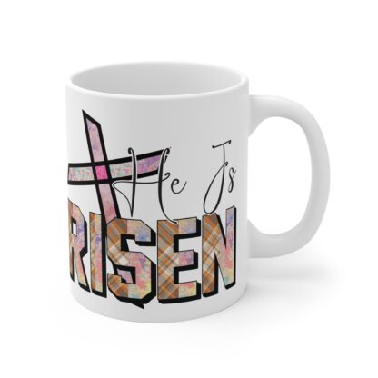 He Is Risen Christian Mug - 11oz Inspirational Coffee Cup - Image 4