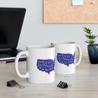 Patriotic 11oz Mug - Land of the Free, Home of the Brave